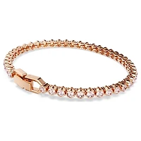 Imber Emily bracelet, Round cut, Pink, Rose gold-tone plated by SWAROVSKI