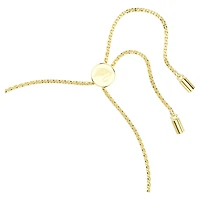 Hyperbola bracelet, Interlocking loop, White, Gold-tone plated by SWAROVSKI