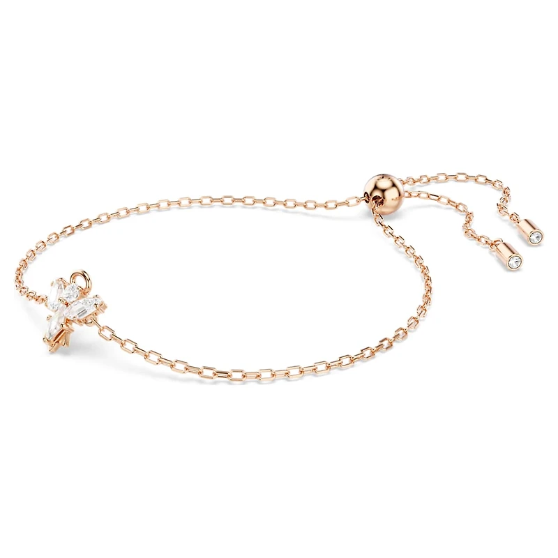 Magic bracelet, Angel, White, Rose gold-tone plated by SWAROVSKI