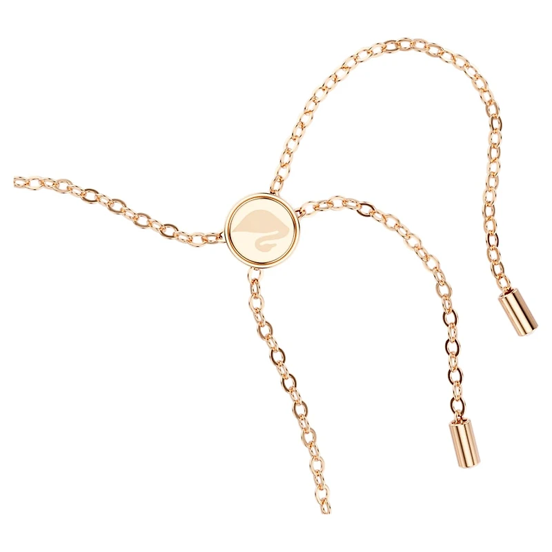 One bracelet, Heart, Pink, Rose gold-tone plated by SWAROVSKI