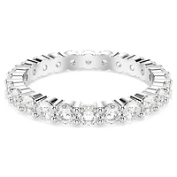 Stilla ring, Set (2), Round cut, White, Rhodium plated by SWAROVSKI