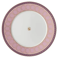 Signum dinner plate, Porcelain, Pink by SWAROVSKI
