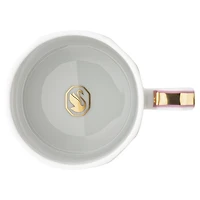 Signum espresso cup with saucer, Porcelain, Pink by SWAROVSKI