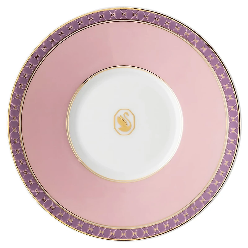 Signum espresso cup with saucer, Porcelain, Pink by SWAROVSKI