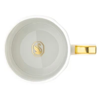 Signum espresso cup with saucer, Porcelain, Yellow by SWAROVSKI