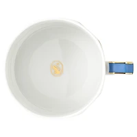 Signum teacup with saucer, Porcelain, Blue by SWAROVSKI