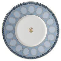 Signum teacup with saucer, Porcelain, Blue by SWAROVSKI