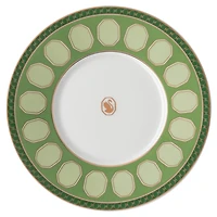 Signum teacup with saucer, Porcelain, Green by SWAROVSKI
