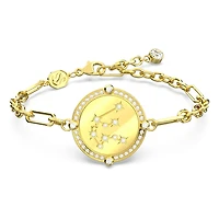 Zodiac bracelet, Aquarius, Gold tone, Gold-tone plated by SWAROVSKI