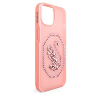 Smartphone case, Swan, iPhone® 14, Pale pink by SWAROVSKI