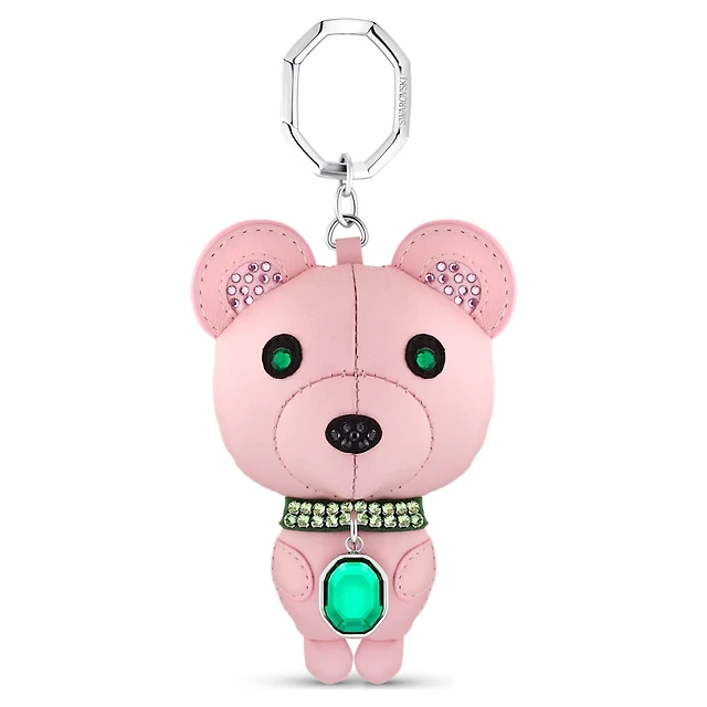 Icons key ring, Bear, Multicolored, Stainless steel by SWAROVSKI