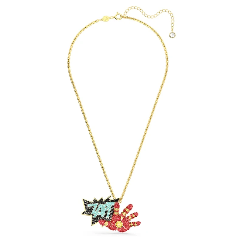 Iron Man © MARVEL pendant and brooch, Multicoloured, Gold-tone plated by SWAROVSKI
