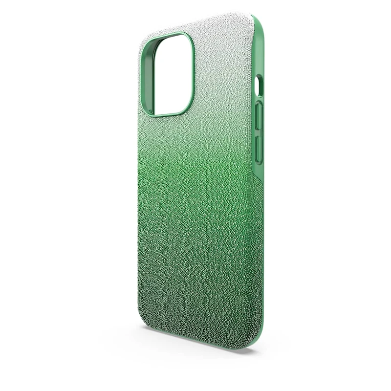 High smartphone case, iPhone® 13 Pro, Green by SWAROVSKI