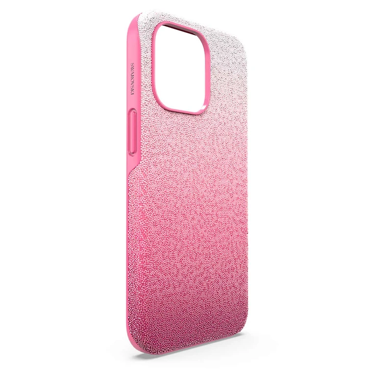 High smartphone case, iPhone® 13 Pro, Pink by SWAROVSKI