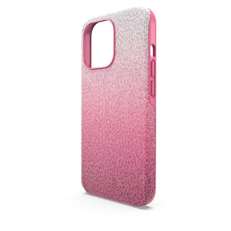 High smartphone case, iPhone® 13 Pro, Pink by SWAROVSKI