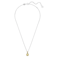Birthstone pendant, Square cut, November, Yellow, Rhodium plated by SWAROVSKI