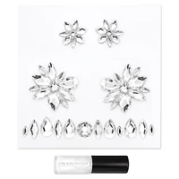 Body jewel, Set (5), Mixed cuts, Flower, White by SWAROVSKI