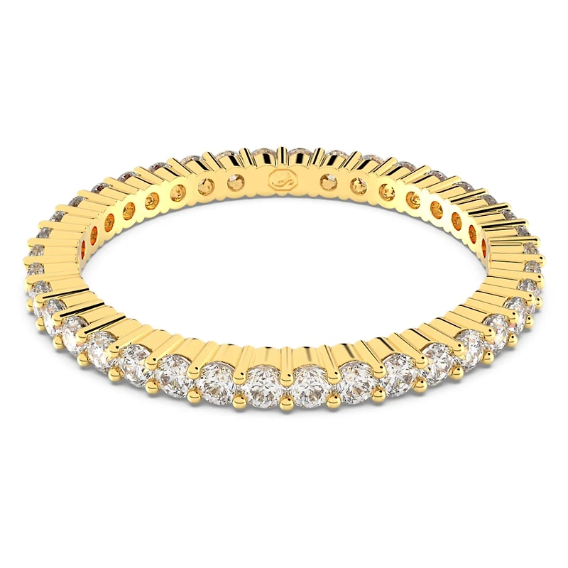 Matrix Vittore ring, Round cut, White, Gold-tone finish by SWAROVSKI