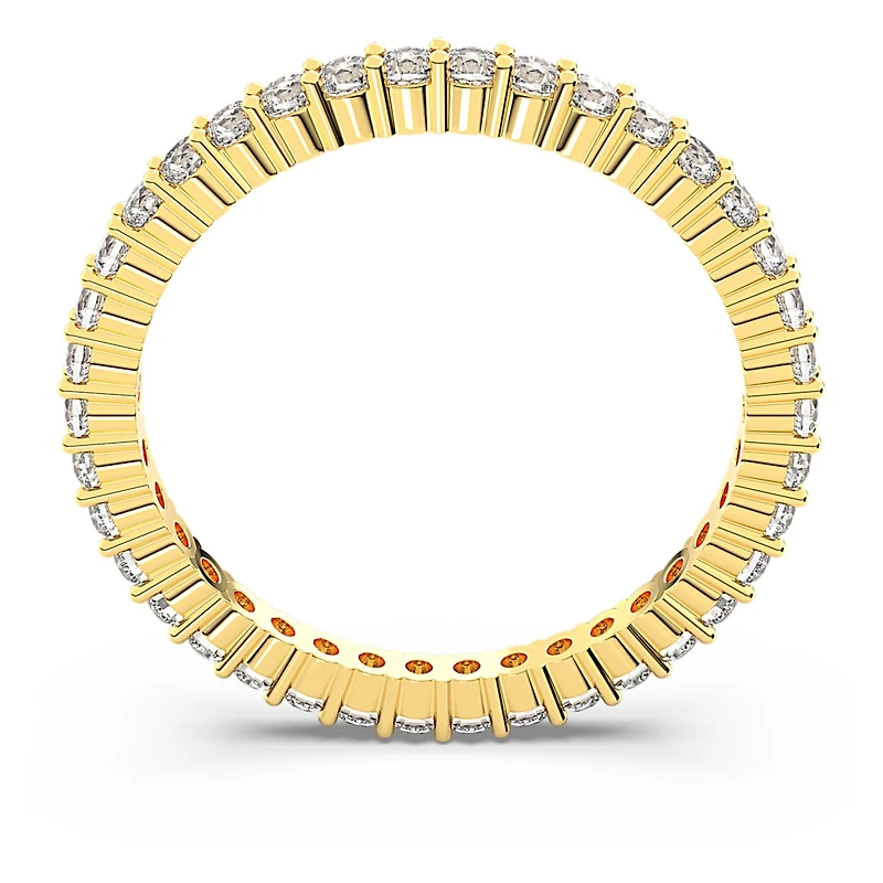 Matrix Vittore ring, Round cut, White, Gold-tone finish by SWAROVSKI