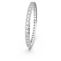 Matrix Vittore ring, Round cut, White, Silver-tone finish by SWAROVSKI