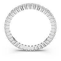 Matrix Vittore ring, Round cut, White, Silver-tone finish by SWAROVSKI