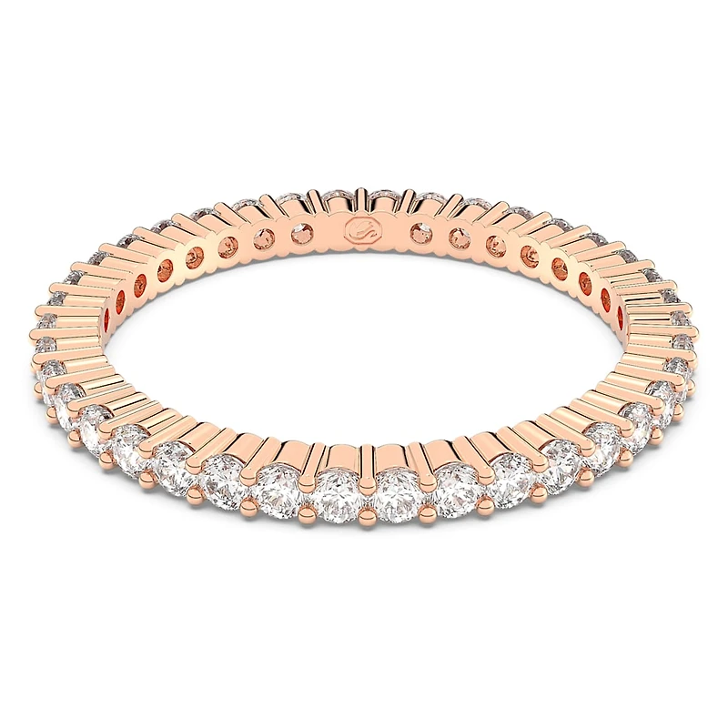 Matrix Vittore ring, Round cut, White, Rose gold-tone plated by SWAROVSKI