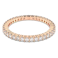 Matrix Vittore ring, Round cut, White, Rose gold-tone plated by SWAROVSKI