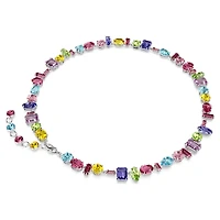 Gema necklace, Mixed cuts, Multicolored
