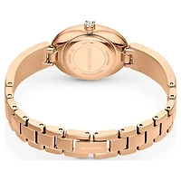Crystal Rock oval watch, Swiss Made, Crystal bracelet, Rose gold tone, Rose gold-tone finish by SWAROVSKI