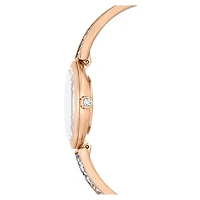 Crystal Rock oval watch, Swiss Made, Crystal bracelet, Rose gold tone, Rose gold-tone finish by SWAROVSKI