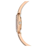 Crystal Rock oval watch, Swiss Made, Crystal bracelet, Grey