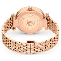 Crystalline wonder watch, Swiss Made, Metal bracelet, Rose gold tone, Rose gold-tone finish by SWAROVSKI