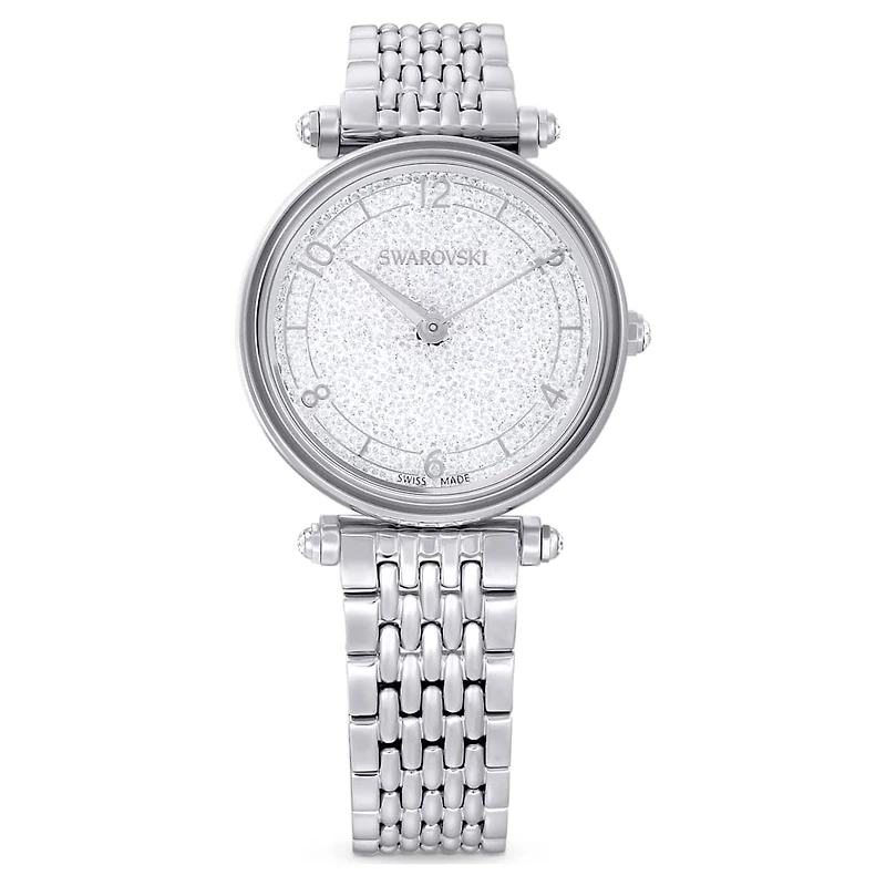 Crystalline wonder watch, Swiss Made, Metal bracelet, Silver tone, Stainless steel by SWAROVSKI
