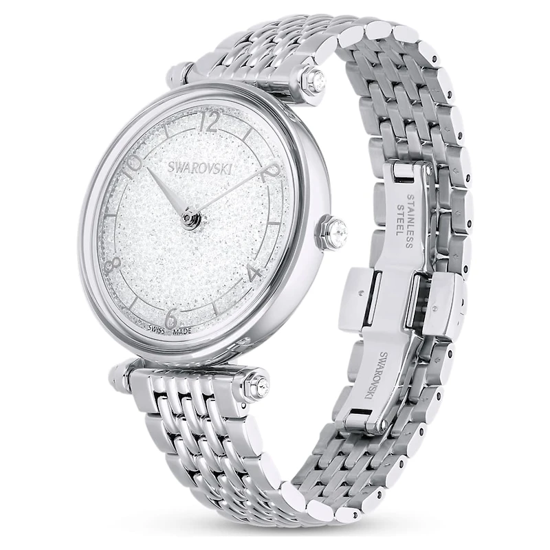 Crystalline wonder watch, Swiss Made, Metal bracelet, Silver tone, Stainless steel by SWAROVSKI