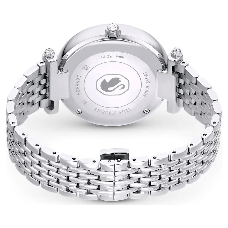Crystalline wonder watch, Swiss Made, Metal bracelet, Silver tone, Stainless steel by SWAROVSKI