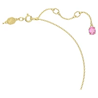 Idyllia pendant, Flower, Small, Pink, Gold-tone plated by SWAROVSKI