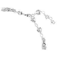 Mesmera choker, Mixed cuts, White, Rhodium plated by SWAROVSKI