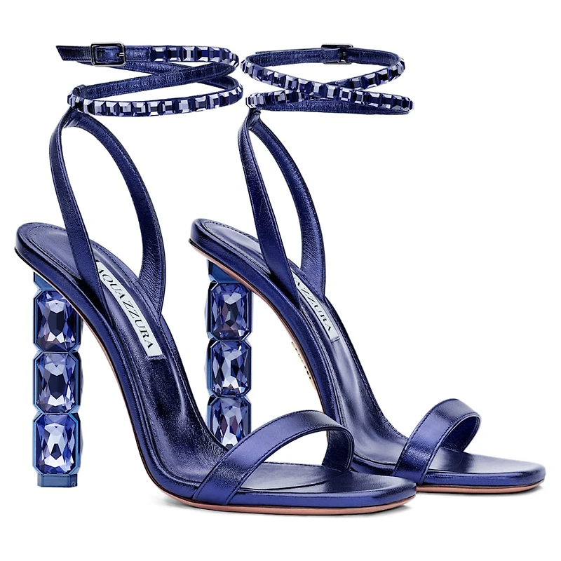 AQUAZZURA Aura sandal, Very Peri by SWAROVSKI