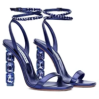 AQUAZZURA Aura sandal, Very Peri by SWAROVSKI