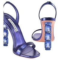 AQUAZZURA Aura sandal, Very Peri by SWAROVSKI