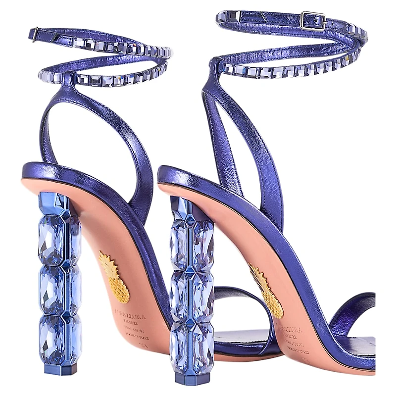 AQUAZZURA Aura sandal, Very Peri by SWAROVSKI