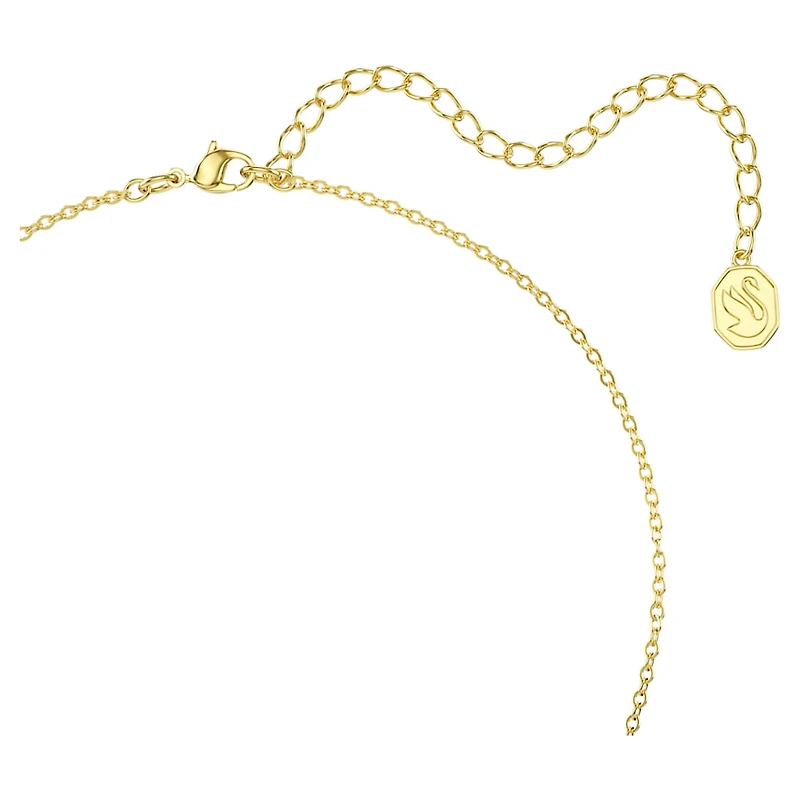 Bella V pendant, Round cut, Gold tone, Gold-tone plated by SWAROVSKI