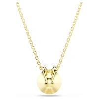 Bella V pendant, Round cut, Gold tone, Gold-tone plated by SWAROVSKI