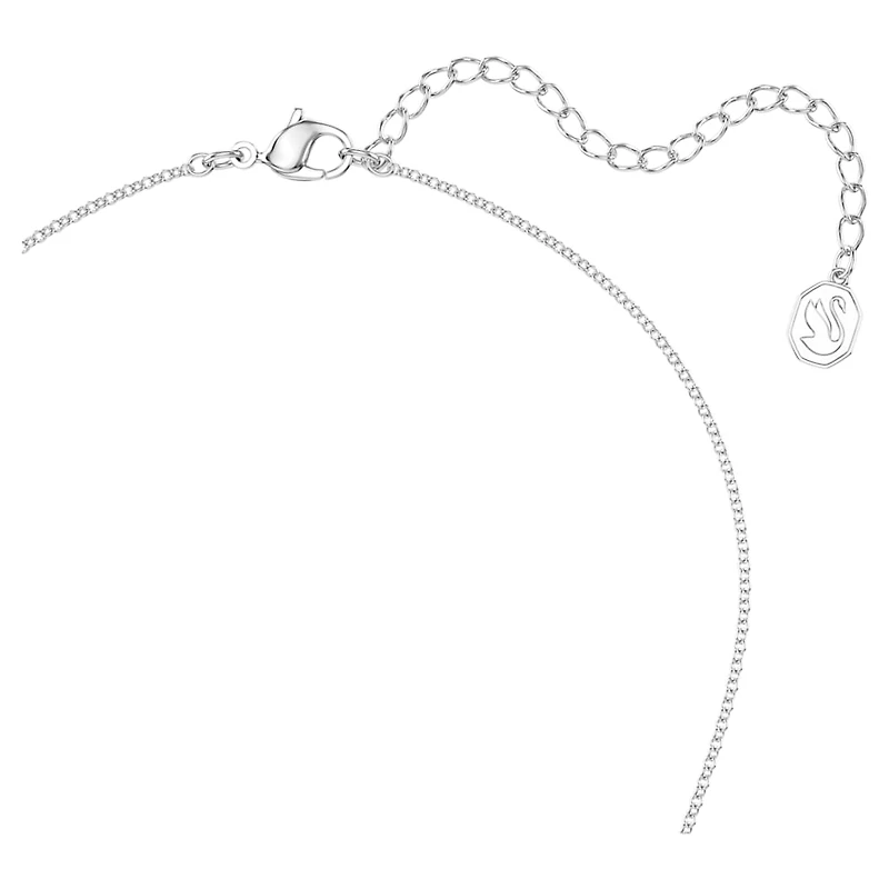 Idyllia Lilia necklace, Butterfly, Blue, Rhodium plated by SWAROVSKI