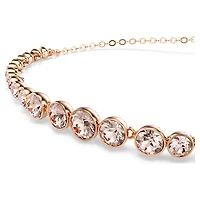 Imber Emily Tennis bracelet, Mixed round cuts, Pink, Rose gold-tone plated by SWAROVSKI