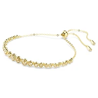 Imber Emily Tennis bracelet, Mixed round cuts, Gold tone, Gold-tone plated by SWAROVSKI