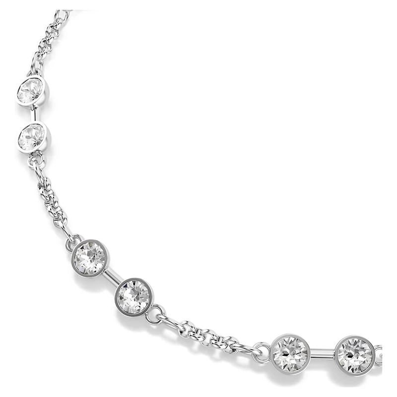 Swarovski Remix Collection strand, Round cut, White, Rhodium plated by SWAROVSKI