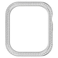 Sparkling case, For Apple Watch® Series 7, 41mm, Silver Tone by SWAROVSKI