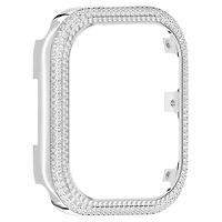 Sparkling case, For Apple Watch® Series 7, 41mm, Silver Tone by SWAROVSKI