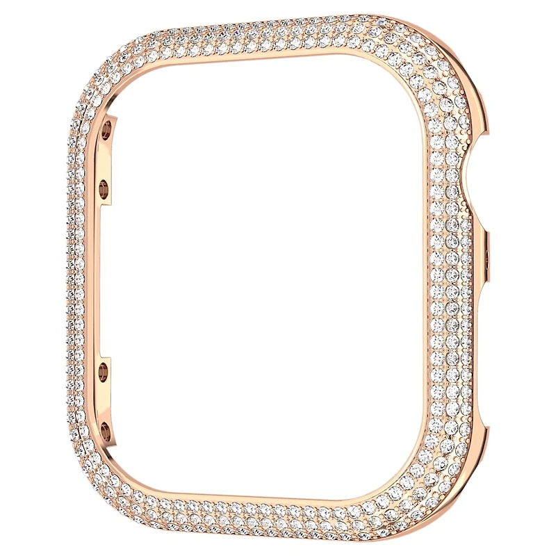 Sparkling case, For Apple Watch® Series 7, 41mm, Rose gold tone by SWAROVSKI